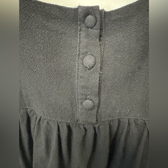 Miou Muse Chic Black Ruffled Sleeve Blouse size small - Picture 4 of 4